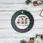 Clan Calder Tartan Gnome Round Ceramic Ornament DD74 Calder Tartan Tartan Christmas